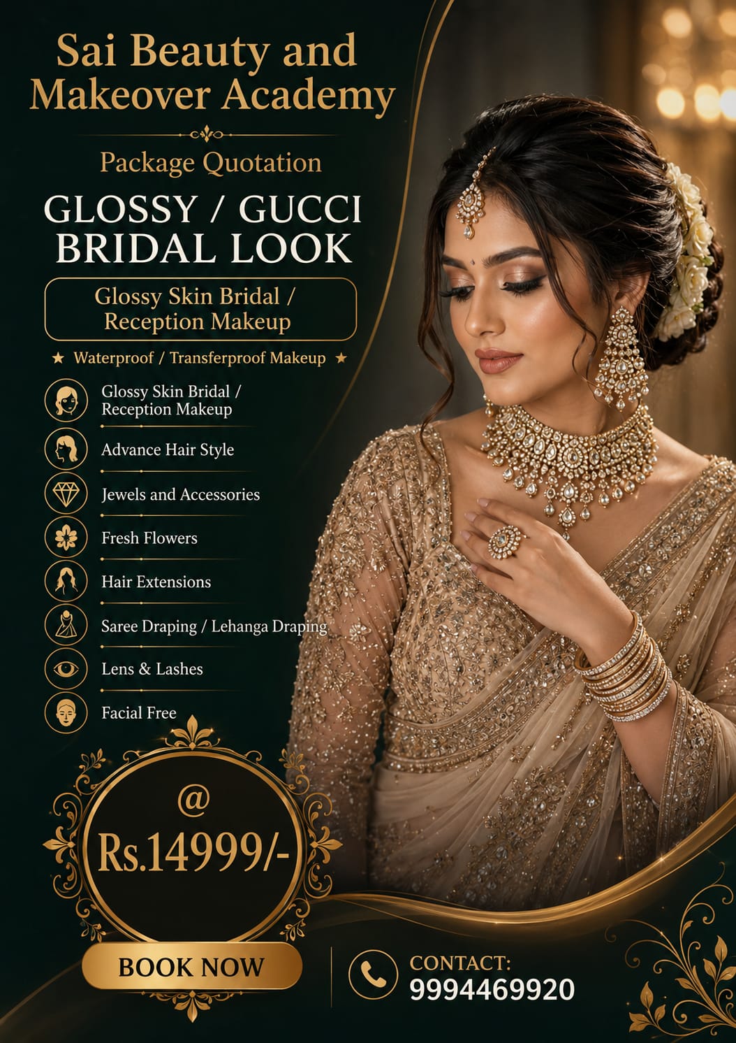 Glossy Bridal Look package quotation