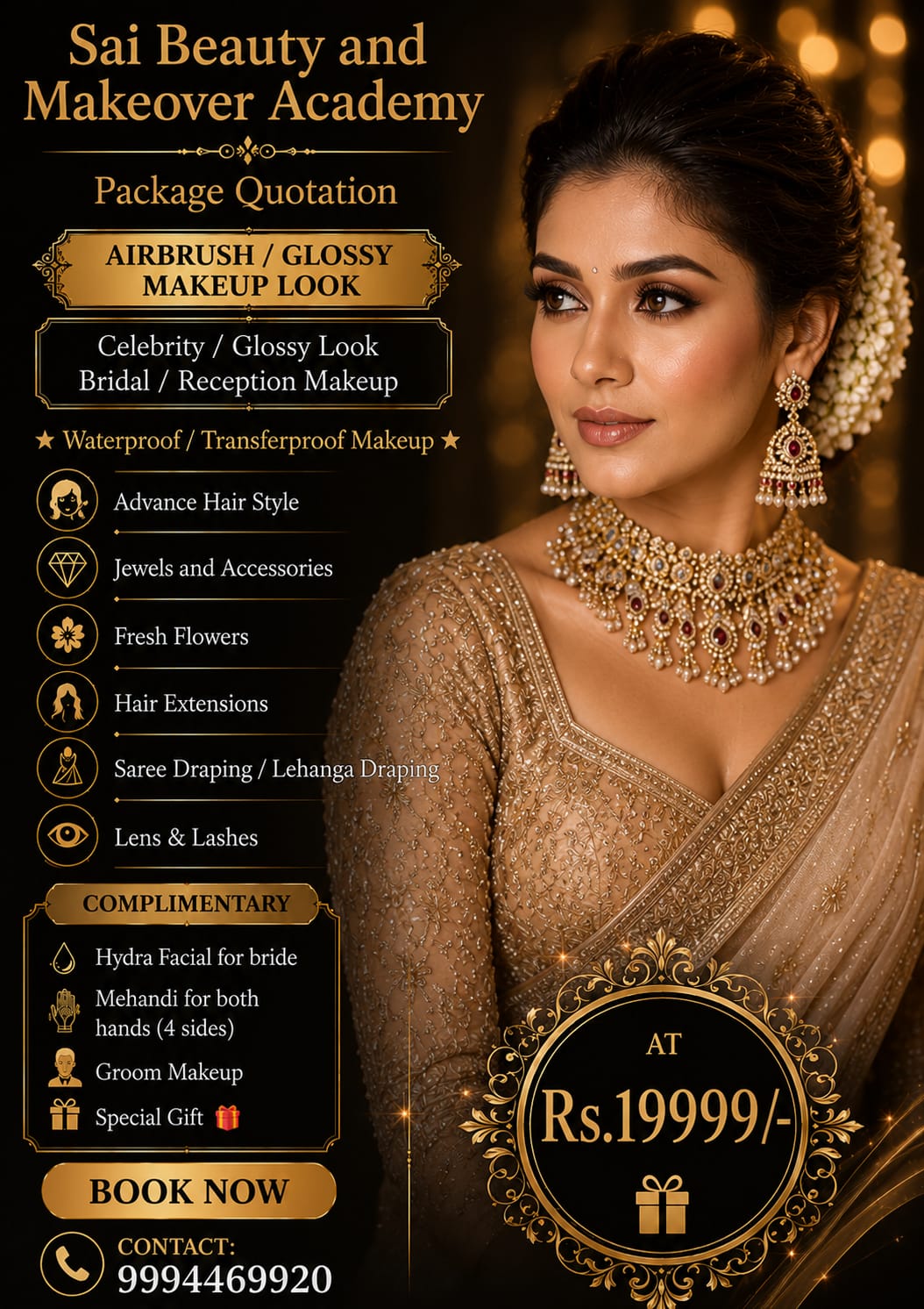 Airbrush Bridal package quotation