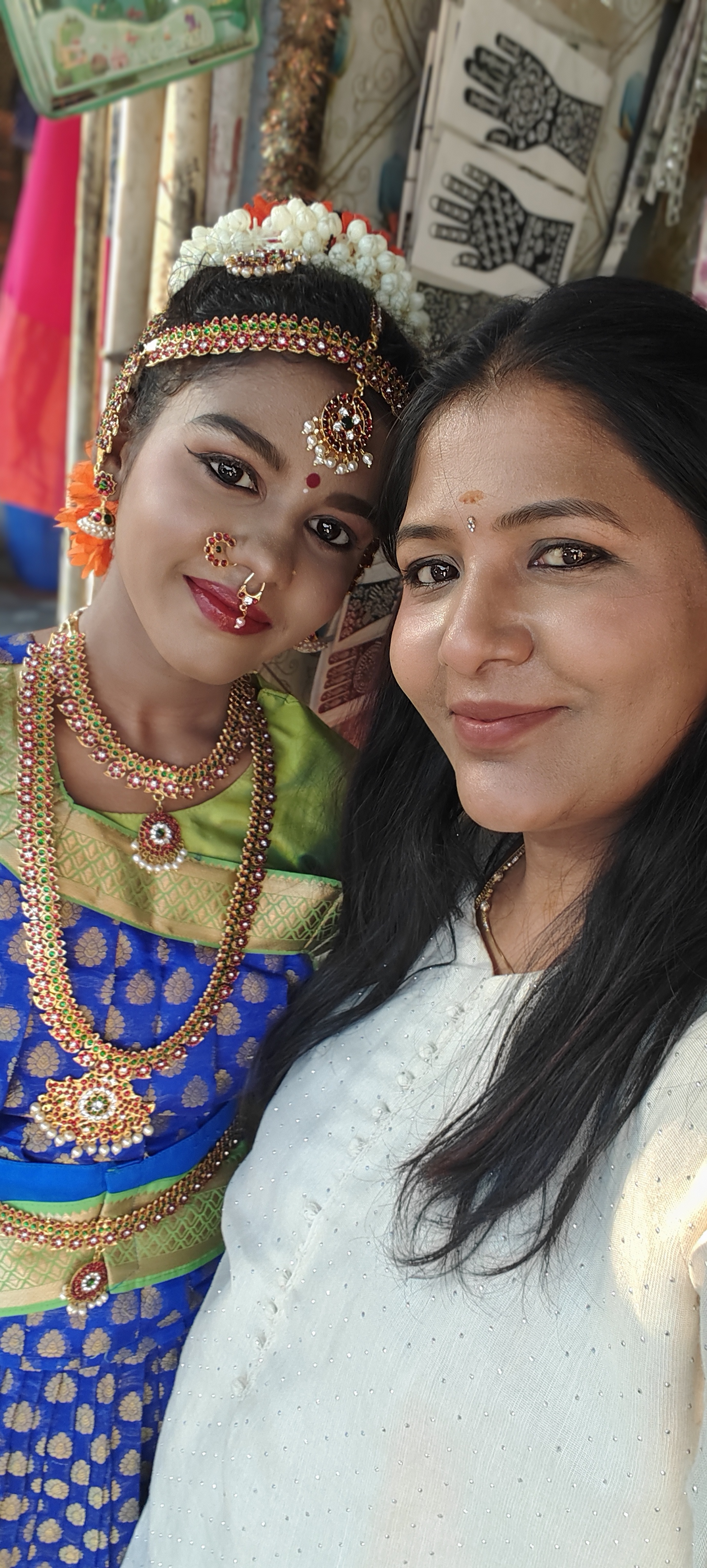 Young client styled for a traditional function